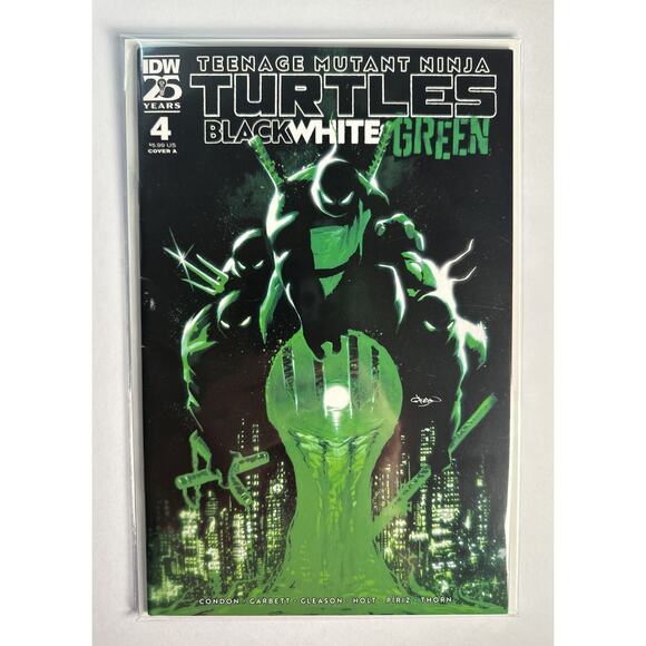 Teenage Mutant Ninja Turtles Black White & Green #4 1st Print A Cover IDW 2024 - Picture 1 of 5